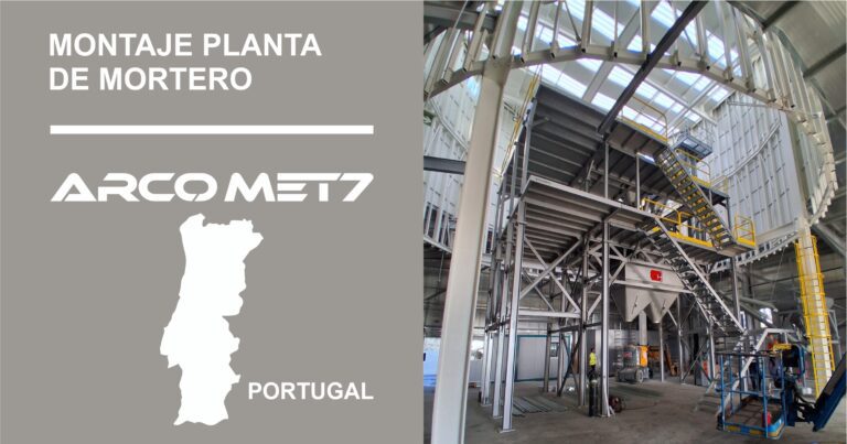 SIGUE EL MONTAJE DE PLANTA DE MORTERO EN PORTUGAL