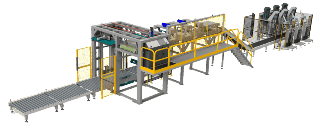 3D línea de packaging
