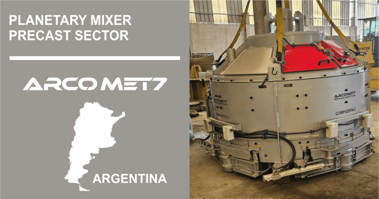 Planetary mixer for the precast sector in Argentina