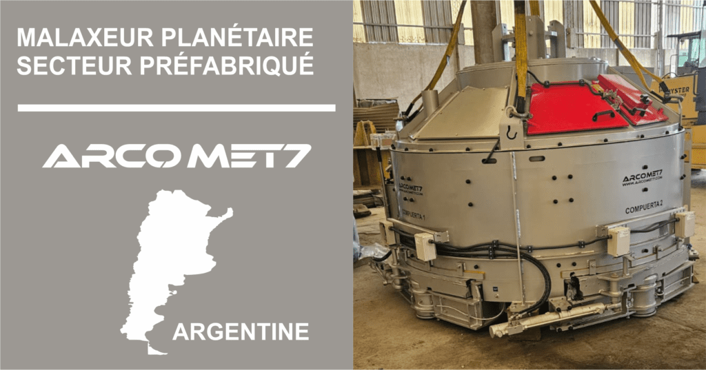 Malaxeur planétaire pour le secteur préfabriqué en Argentine