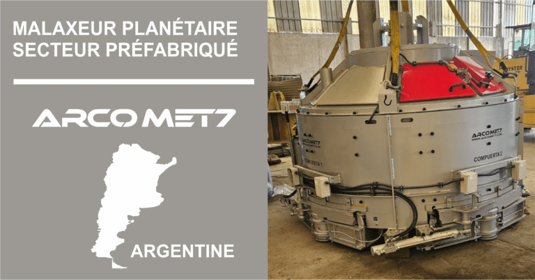 Malaxeur planétaire pour le secteur préfabriqué en Argentine
