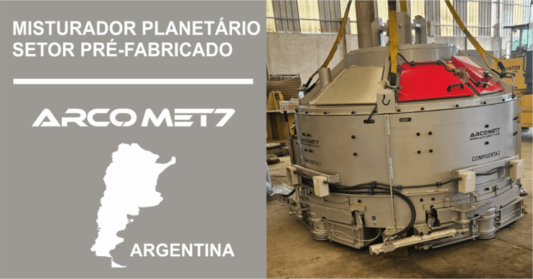 Misturador planetário para o setor de pré-fabricados na Argentina